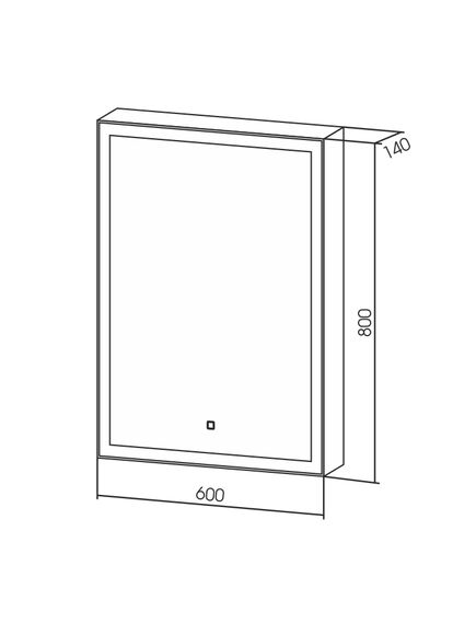 Купить Зеркало-шкаф Azario Киото 60х15х80 (led-00002359) по цене 17391 руб., в Санкт-Петебруге в интернет магазине 100-Систем, а также дургие товары Azario из раздела Зеркальные шкафы для ванной и Мебель для ванной комнаты