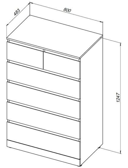 Купить Комод Aquanet Сканди 800x480 Дуб эдгрейн (6 ящиков) (00302545) по цене 21850 руб., в Санкт-Петебруге в интернет магазине 100-Систем, а также дургие товары AQUANET из раздела Комоды и Пеналы, комоды, шкафы