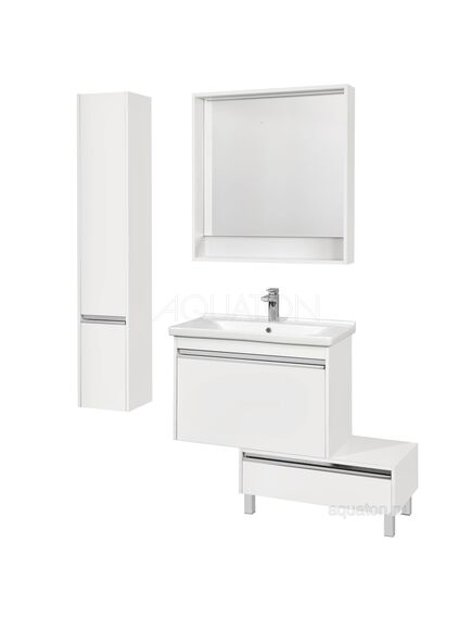Купить Комод AQUATON Капри 80 белый глянец 1A231103KP010 (1a231103kp010) по цене 2050 руб., в Санкт-Петебруге в интернет магазине 100-Систем, а также дургие товары AQUATON из раздела Комоды и Пеналы, комоды, шкафы