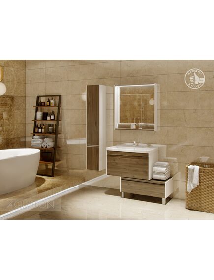 Купить Комод AQUATON Капри 80 таксония темная 1A231103KPDB0 (1a231103kpdb0) по цене 13688.7 руб., в Санкт-Петебруге в интернет магазине 100-Систем, а также дургие товары AQUATON из раздела Комоды и Пеналы, комоды, шкафы