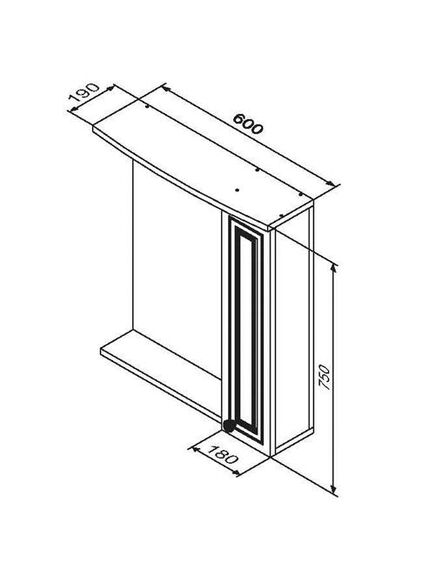 Купить M41MPR0601WG Palace One, зеркало, частично зеркальный шкаф, правый, 60 см, с подсветкой, белый (m41mpr0601wg) по цене 17490 руб., в Санкт-Петебруге в интернет магазине 100-Систем, а также дургие товары RedBlu by Damixa из раздела Зеркальные шкафы для ванной и Мебель для ванной комнаты