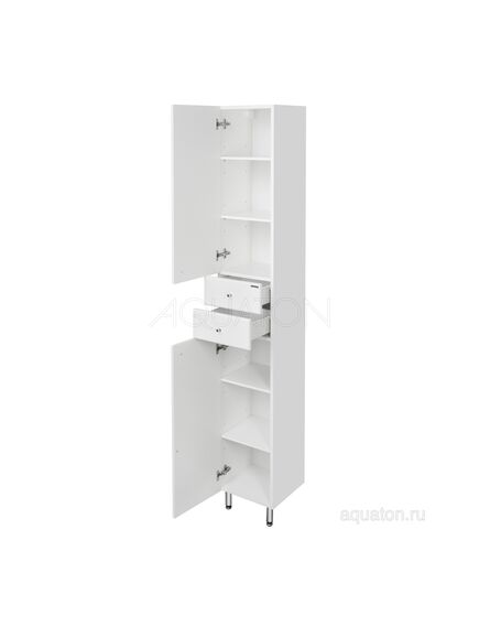 Купить Шкаф - колонна AQUATON Минима М левая белый 1A132203MN01L (1a132203mn01l) по цене 18838.7 руб., в Санкт-Петебруге в интернет магазине 100-Систем, а также дургие товары AQUATON из раздела Пеналы и Пеналы, комоды, шкафы