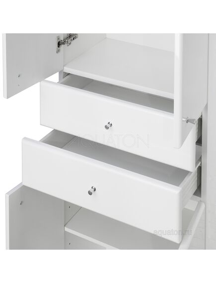 Купить Шкаф - колонна AQUATON Симпл двустворчатая белый 1A122303SL010 (1a122303sl010) по цене 26666.7 руб., в Санкт-Петебруге в интернет магазине 100-Систем, а также дургие товары AQUATON из раздела Пеналы и Пеналы, комоды, шкафы