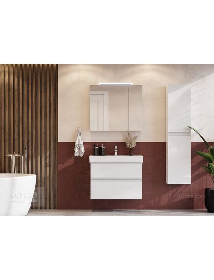 Купить Зеркальный шкаф Roca Oleta 80 белый глянец, A857647806 (a857647806) по цене 23065.77 руб., в Санкт-Петебруге в интернет магазине 100-Систем, а также дургие товары ROCA из раздела Зеркальные шкафы для ванной и Мебель для ванной комнаты