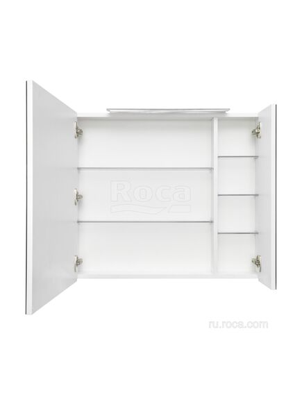 Купить Зеркальный шкаф Roca Oleta 80 белый матовый, A857647501 (a857647501) по цене 23065.77 руб., в Санкт-Петебруге в интернет магазине 100-Систем, а также дургие товары ROCA из раздела Зеркальные шкафы для ванной и Мебель для ванной комнаты