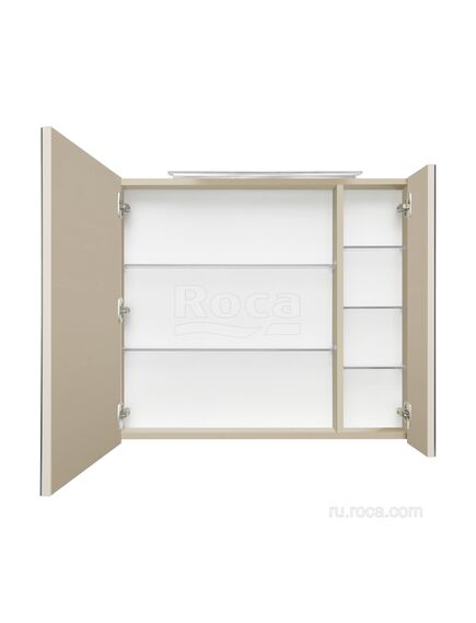 Купить Зеркальный шкаф Roca Oleta 80 капучино матовый, A857647515 (a857647515) по цене 23065.77 руб., в Санкт-Петебруге в интернет магазине 100-Систем, а также дургие товары ROCA из раздела Зеркальные шкафы для ванной и Мебель для ванной комнаты