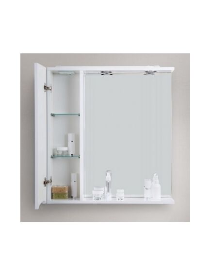 Купить Зеркало со шкафом BelBagno MARINO-SPC-700/750-1A-BL-P-L 70 с подсветкой Bianco Lucido (marino-spc-700/750-1a-bl-p-l) по цене 16300 руб., в Санкт-Петебруге в интернет магазине 100-Систем, а также дургие товары BelBagno из раздела Зеркальные шкафы для ванной и Мебель для ванной комнаты