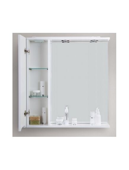 Купить Зеркало со шкафом BelBagno MARINO-SPC-800/750-1A-BL-P-L 80 с подсветкой Bianco Lucido (marino-spc-800/750-1a-bl-p-l) по цене 17400 руб., в Санкт-Петебруге в интернет магазине 100-Систем, а также дургие товары BelBagno из раздела Зеркальные шкафы для ванной и Мебель для ванной комнаты