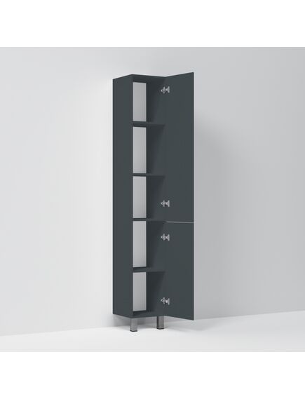 Купить M90CSR0306GM GEM, шкаф-колонна, напольный, правый, 30 см, двери, push-to-open, графит матовый (m90csr0306gm) по цене 30990 руб., в Санкт-Петебруге в интернет магазине 100-Систем, а также дургие товары AM.PM из раздела Пеналы и Пеналы, комоды, шкафы