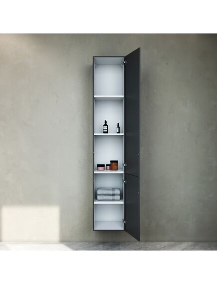 Купить M90CHR0306GM GEM, шкаф-колонна, подвесной, правый, 30 см, двери, push-to-open, графит матовый (m90chr0306gm) по цене 24490 руб., в Санкт-Петебруге в интернет магазине 100-Систем, а также дургие товары AM.PM из раздела Пеналы и Пеналы, комоды, шкафы