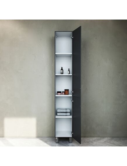 Купить M90CSR0306GM GEM, шкаф-колонна, напольный, правый, 30 см, двери, push-to-open, графит матовый (m90csr0306gm) по цене 30990 руб., в Санкт-Петебруге в интернет магазине 100-Систем, а также дургие товары AM.PM из раздела Пеналы и Пеналы, комоды, шкафы