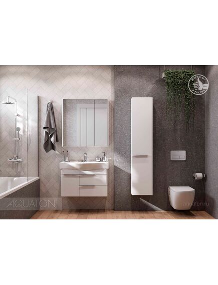 Купить Шкаф - колонна AQUATON Беверли правая белый 1A235403BV01R (1a235403bv01r) по цене 15801.5 руб., в Санкт-Петебруге в интернет магазине 100-Систем, а также дургие товары AQUATON из раздела Пеналы и Пеналы, комоды, шкафы
