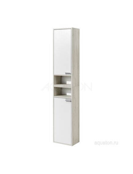 Купить Шкаф - колонна AQUATON Флай 1-створчатый белый, дуб крафт левый 1A237903FAX1L (1a237903fax1l) по цене 5601.5 руб., в Санкт-Петебруге в интернет магазине 100-Систем, а также дургие товары AQUATON из раздела Шкафы и Пеналы, комоды, шкафы