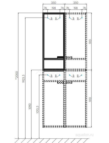 Купить Шкаф - колонна AQUATON Флай 1-створчатый белый, дуб крафт левый 1A237903FAX1L (1a237903fax1l) по цене 5601.5 руб., в Санкт-Петебруге в интернет магазине 100-Систем, а также дургие товары AQUATON из раздела Шкафы и Пеналы, комоды, шкафы