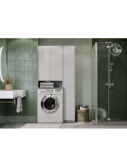 Купить Шкаф - колонна AQUATON Лондри белая, узкая 1A260603LH010 (1a260603lh010) по цене 9742.5 руб., в Санкт-Петебруге в интернет магазине 100-Систем, а также дургие товары AQUATON из раздела Пеналы и Пеналы, комоды, шкафы
