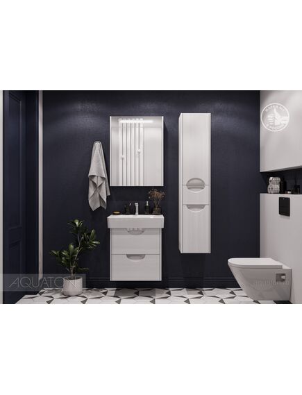 Купить Шкаф - колонна AQUATON Сильва левый дуб полярный 1A215603SIW7L (1a215603siw7l) по цене 22546.7 руб., в Санкт-Петебруге в интернет магазине 100-Систем, а также дургие товары AQUATON из раздела Пеналы и Пеналы, комоды, шкафы
