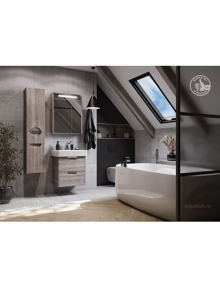 Купить Шкаф - колонна AQUATON Сильва правый дуб фьорд 1A215603SIW6R (1a215603siw6r) по цене 22546.7 руб., в Санкт-Петебруге в интернет магазине 100-Систем, а также дургие товары AQUATON из раздела Пеналы и Пеналы, комоды, шкафы