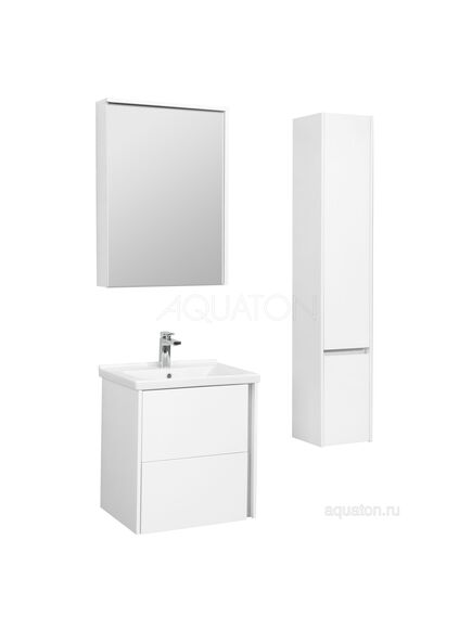 Купить Шкаф - колонна AQUATON Стоун левый белый 1A228403SX01L (1a228403sx01l) по цене 11806.5 руб., в Санкт-Петебруге в интернет магазине 100-Систем, а также дургие товары AQUATON из раздела Пеналы и Пеналы, комоды, шкафы