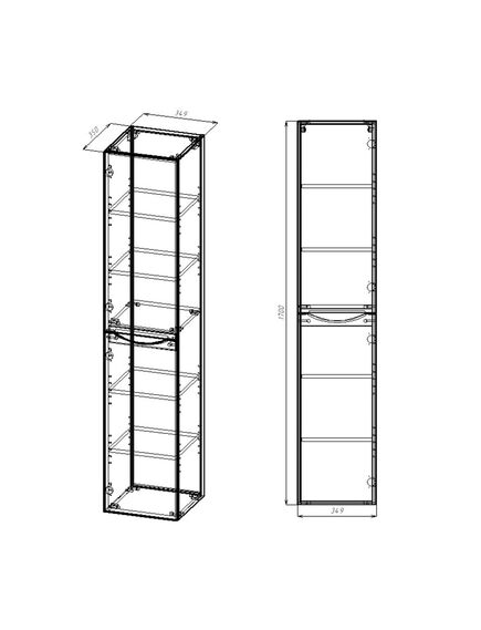 Купить Шкаф Mia VSC-2M170BT-L подвесной, 1700*350*350, Beton, левый, , шт (vsc-2m170bt-l) по цене 17651 руб., в Санкт-Петебруге в интернет магазине 100-Систем, а также дургие товары Vincea из раздела Пеналы и Пеналы, комоды, шкафы