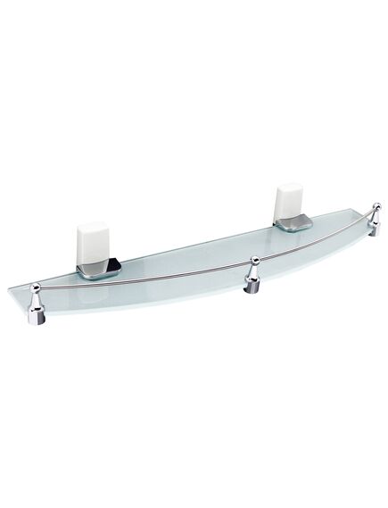 Купить Leine K-5044WHITE (ранее К-5024WHITE) Полка стеклянная с бортиком (k-5044white) по цене 4620 руб., в Санкт-Петебруге в интернет магазине 100-Систем, а также дургие товары WasserKRAFT из раздела Стеклянные полки и Полки для ванной комнаты