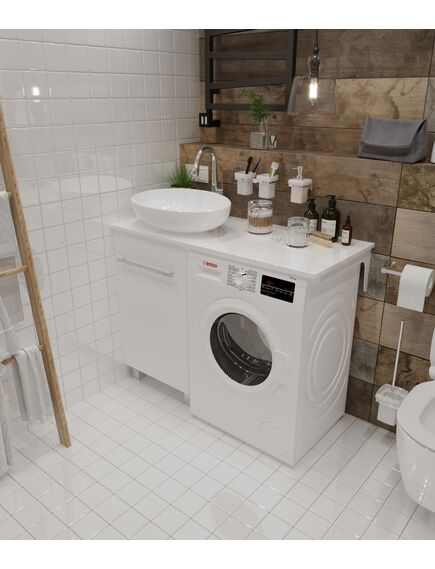 Купить 1MARKA Столешница под стир.машину Wash 110 белый глянец (ц0000004097) по цене 6327 руб., в Санкт-Петебруге в интернет магазине 100-Систем, а также дургие товары 1MARKA из раздела Столешницы и Мебель для ванной комнаты