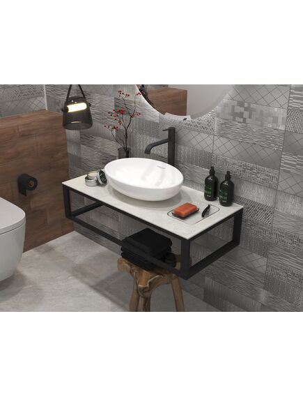 Купить 1MARKA Столешница из керамогранита LOFT 100, Светло-серый МА01 Nat (ц0000008733) по цене 15169 руб., в Санкт-Петебруге в интернет магазине 100-Систем, а также дургие товары 1MARKA из раздела Столешницы и Мебель для ванной комнаты