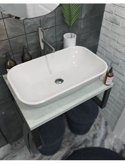 Купить 1MARKA Столешница GRUNGE LOFT 60 Бетон светлый (ц0000001586) по цене 6630 руб., в Санкт-Петебруге в интернет магазине 100-Систем, а также дургие товары 1MARKA из раздела Столешницы и Мебель для ванной комнаты