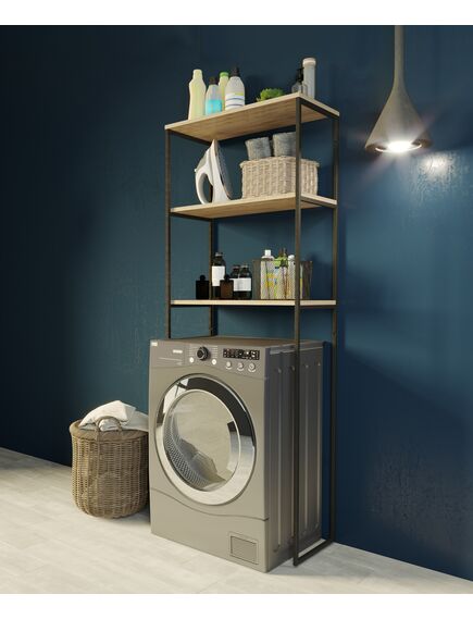 Купить 1MARKA Шкаф Grunge Loft над стир. машиной 170*65 Дуб вотан (ц0000005440) по цене 7753 руб., в Санкт-Петебруге в интернет магазине 100-Систем, а также дургие товары 1MARKA из раздела Деревянные полки и Полки для ванной комнаты