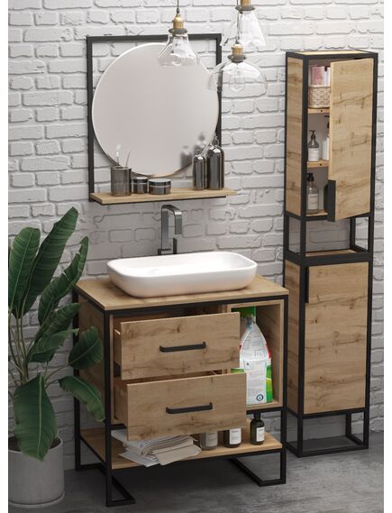 Купить 1MARKA Пенал GRUNGE LOFT 35Н/П 1д (ц0000007988) по цене 11124 руб., в Санкт-Петебруге в интернет магазине 100-Систем, а также дургие товары 1MARKA из раздела Шкафы и Пеналы, комоды, шкафы