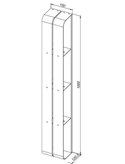 Купить Полка Aquanet Магнум 15x100 белая матовая, вертикальная (302238) по цене 6942 руб., в Санкт-Петебруге в интернет магазине 100-Систем, а также дургие товары AQUANET из раздела Деревянные полки и Полки для ванной комнаты