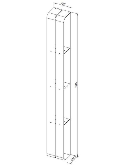 Купить Полка Aquanet Магнум H 15x130 черная матовая, вертикальная (326458) по цене 11390 руб., в Санкт-Петебруге в интернет магазине 100-Систем, а также дургие товары AQUANET из раздела Деревянные полки и Полки для ванной комнаты