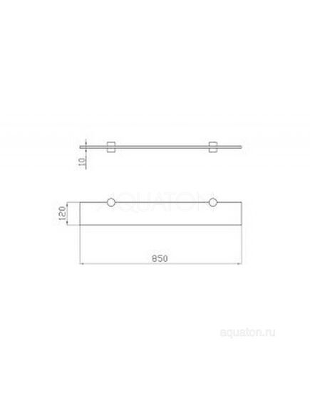 Купить Полка AQUATON 85 стеклянная 1A110303XX010 (1a110303xx010) по цене 3069.4 руб., в Санкт-Петебруге в интернет магазине 100-Систем, а также дургие товары AQUATON из раздела Стеклянные полки и Полки для ванной комнаты