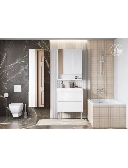 Купить Полуколонна AQUATON Сканди белый матовый, белый глянец 1A255003SD010 (1a255003sd010) по цене 5880 руб., в Санкт-Петебруге в интернет магазине 100-Систем, а также дургие товары AQUATON из раздела Шкафы и Пеналы, комоды, шкафы