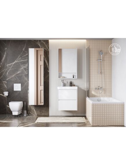 Купить Полуколонна AQUATON Сканди белый матовый, белый глянец 1A255003SD010 (1a255003sd010) по цене 5880 руб., в Санкт-Петебруге в интернет магазине 100-Систем, а также дургие товары AQUATON из раздела Шкафы и Пеналы, комоды, шкафы