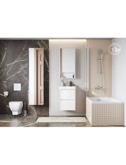 Купить Полуколонна AQUATON Сканди белый матовый, белый глянец 1A255003SD010 (1a255003sd010) по цене 5880 руб., в Санкт-Петебруге в интернет магазине 100-Систем, а также дургие товары AQUATON из раздела Шкафы и Пеналы, комоды, шкафы
