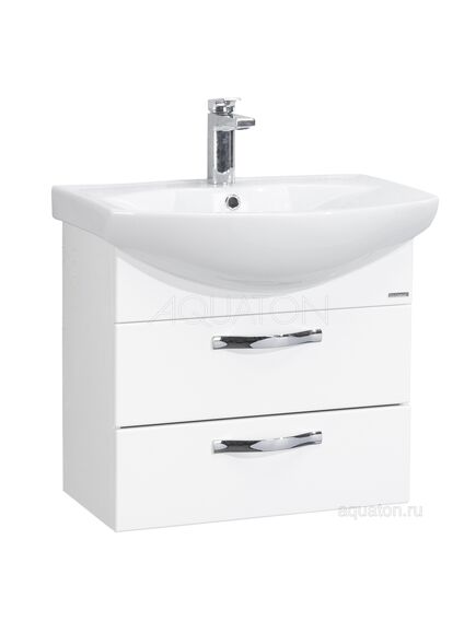 Купить Тумба под раковину AQUATON Ария 65 М белый 1A123301AA010 (1a123301aa010) по цене 13931.5 руб., в Санкт-Петебруге в интернет магазине 100-Систем, а также дургие товары AQUATON из раздела Тумбы под раковину и Мебель для ванной комнаты