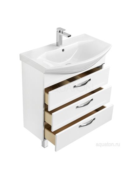 Купить Тумба под раковину AQUATON Ария 65 Н белый 1A123401AA010 (1a123401aa010) по цене 18691.5 руб., в Санкт-Петебруге в интернет магазине 100-Систем, а также дургие товары AQUATON из раздела Тумбы под раковину и Мебель для ванной комнаты