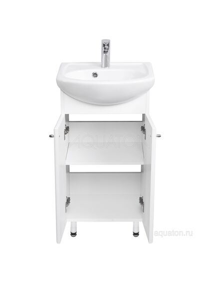 Купить Тумба под раковину AQUATON Мира Н 45 белый 1A104401MR010 (1a104401mr010) по цене 7216.5 руб., в Санкт-Петебруге в интернет магазине 100-Систем, а также дургие товары AQUATON из раздела Тумбы под раковину и Мебель для ванной комнаты