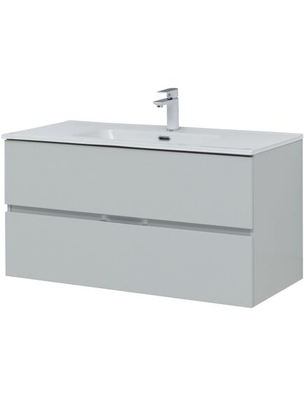Купить Тумба под раковину Aquanet Алвита New 100 2 ящика, серый (00277520) по цене 32767 руб., в Санкт-Петебруге в интернет магазине 100-Систем, а также дургие товары AQUANET из раздела Тумбы под раковину и Мебель для ванной комнаты