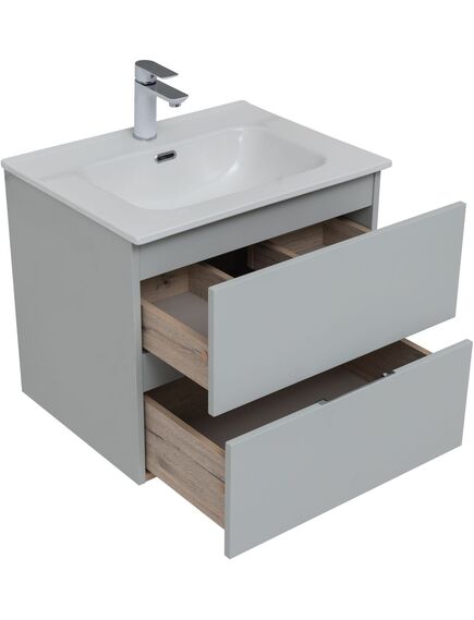 Купить Тумба под раковину Aquanet Алвита New 60 2 ящика, серый (00277512) по цене 28563 руб., в Санкт-Петебруге в интернет магазине 100-Систем, а также дургие товары AQUANET из раздела Тумбы под раковину и Мебель для ванной комнаты