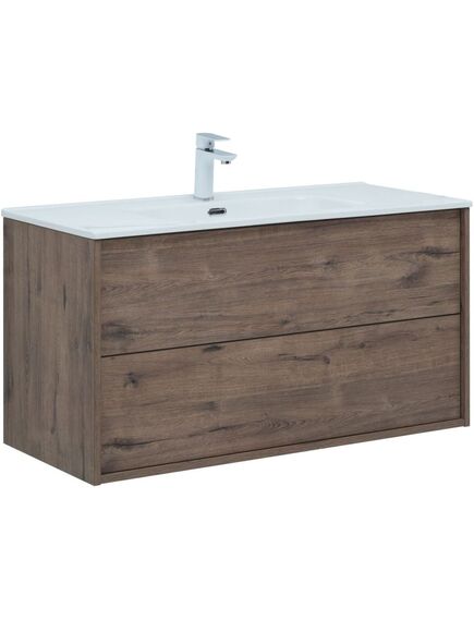 Купить Тумба под раковину Aquanet Lino 100 (Flat) дуб веллингтон (00287545) по цене 36115 руб., в Санкт-Петебруге в интернет магазине 100-Систем, а также дургие товары AQUANET из раздела Тумбы под раковину и Мебель для ванной комнаты