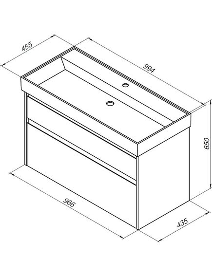 Купить Тумба под раковину Aquanet Nova Lite 100 (SLIM SYNERGY) белый, 2 ящика (00249940) по цене 33517 руб., в Санкт-Петебруге в интернет магазине 100-Систем, а также дургие товары AQUANET из раздела Тумбы под раковину и Мебель для ванной комнаты
