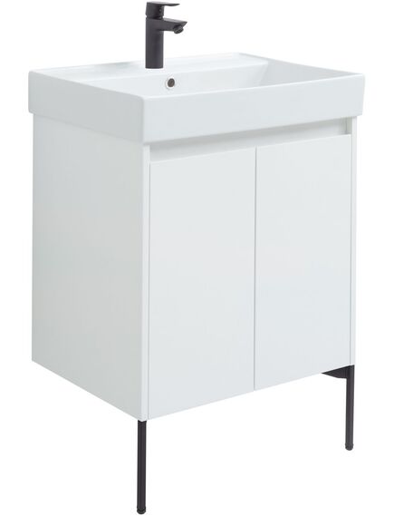 Купить Тумба под раковину Aquanet Nova Lite 60 белый глянец (2 дверцы) (00298847) по цене 13229 руб., в Санкт-Петебруге в интернет магазине 100-Систем, а также дургие товары AQUANET из раздела Тумбы под раковину и Мебель для ванной комнаты