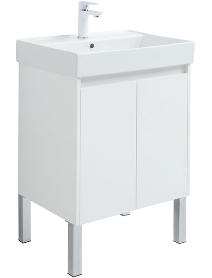 Купить Тумба под раковину Aquanet Nova Lite 60 белый глянец (2 дверцы) (00298847) по цене 13229 руб., в Санкт-Петебруге в интернет магазине 100-Систем, а также дургие товары AQUANET из раздела Тумбы под раковину и Мебель для ванной комнаты