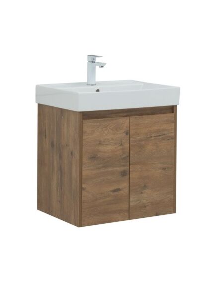 Купить Тумба под раковину Aquanet Nova Lite 60 дуб рустикальный (2 дверцы) (00298849) по цене 10495 руб., в Санкт-Петебруге в интернет магазине 100-Систем, а также дургие товары AQUANET из раздела Тумбы под раковину и Мебель для ванной комнаты