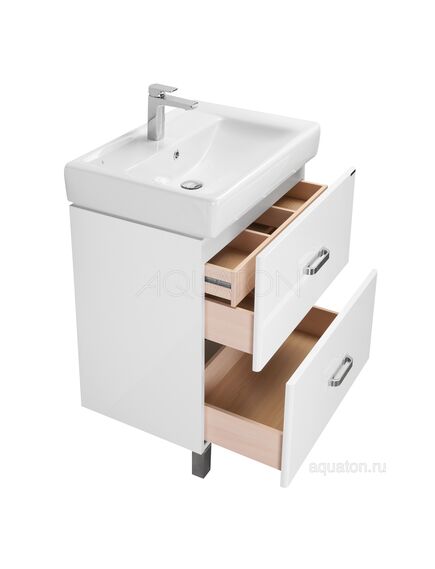 Купить Тумба под раковину AQUATON Америна 60 Н белый 1A169201AM010 (1a169201am010) по цене 16141.5 руб., в Санкт-Петебруге в интернет магазине 100-Систем, а также дургие товары AQUATON из раздела Тумбы под раковину и Мебель для ванной комнаты