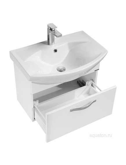 Купить Тумба под раковину AQUATON Ария 65 белый 1A134001AA010 (1a134001aa010) по цене 11891.5 руб., в Санкт-Петебруге в интернет магазине 100-Систем, а также дургие товары AQUATON из раздела Тумбы под раковину и Мебель для ванной комнаты