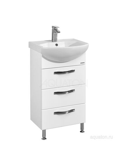Купить Тумба под раковину AQUATON Ария 50 Н белый 1A140201AA010 (1a140201aa010) по цене 18266.5 руб., в Санкт-Петебруге в интернет магазине 100-Систем, а также дургие товары AQUATON из раздела Тумбы под раковину и Мебель для ванной комнаты