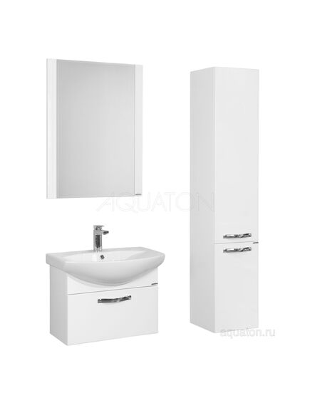 Купить Тумба под раковину AQUATON Ария 65 белый 1A134001AA010 (1a134001aa010) по цене 11891.5 руб., в Санкт-Петебруге в интернет магазине 100-Систем, а также дургие товары AQUATON из раздела Тумбы под раковину и Мебель для ванной комнаты