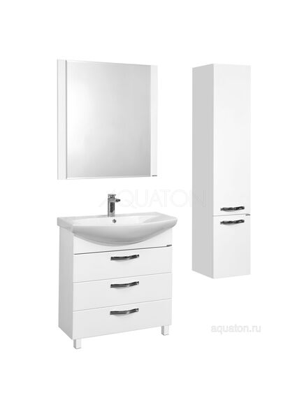 Купить Тумба под раковину AQUATON Ария 80 Н белый 1A141301AA010 (1a141301aa010) по цене 20306.5 руб., в Санкт-Петебруге в интернет магазине 100-Систем, а также дургие товары AQUATON из раздела Тумбы под раковину и Мебель для ванной комнаты
